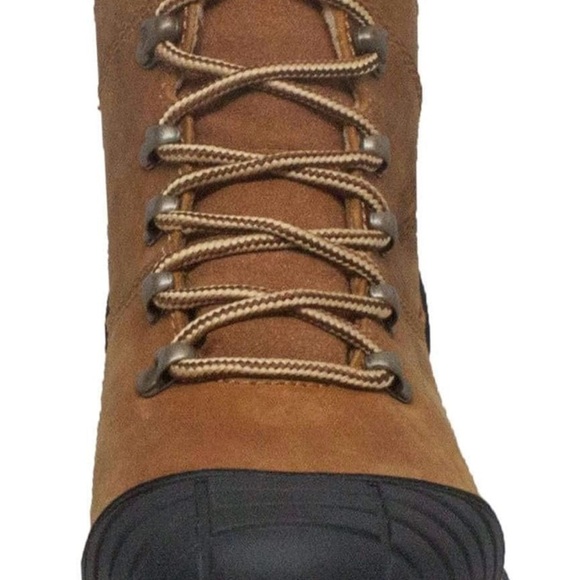 ADT Steel Toe Work Boots in Black and Tan - Picture 3 of 8